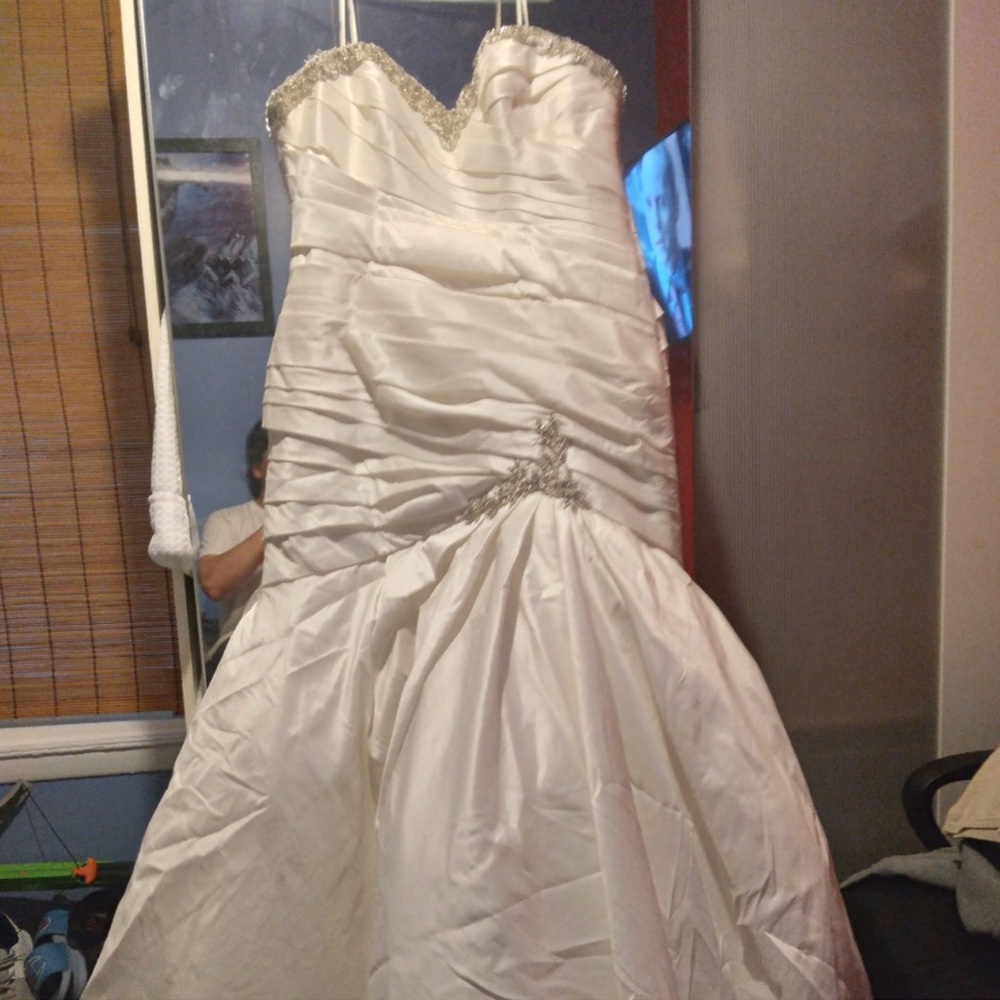 Enzoani Magnolia Wedding Dress with veil and sash - Picture 9 of 10